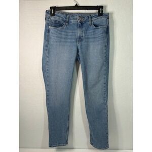 Calvin Klein Jeans Womens 12 Slim Straight Leg Stretch Jeans Medium Wash